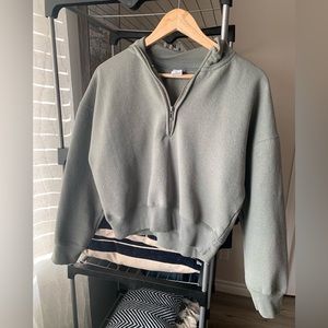 J.o&co Half Zip Cropped Sweater